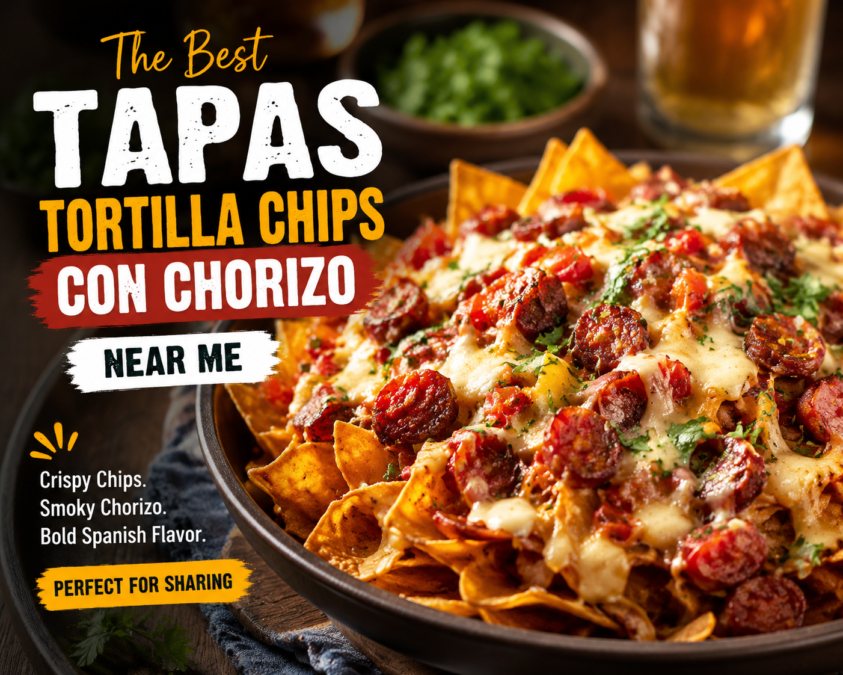 Best Tapas Tortilla Chips Con Chorizo Near Me